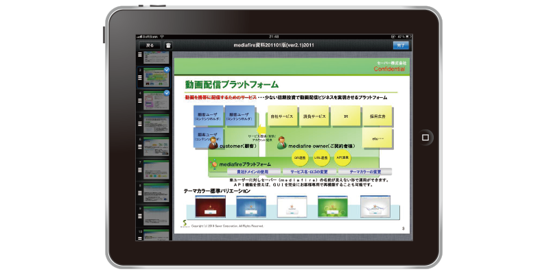 情報共有モバイル端末イメージ